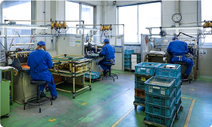 機械工場 小物仕上げ